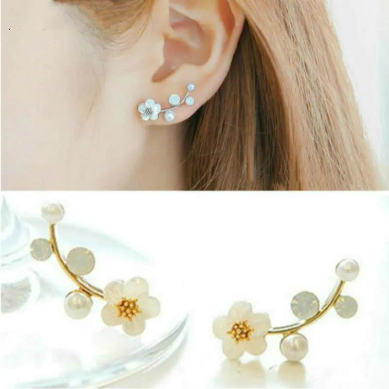 Серьги из искусственного жемчуга серьги с цветами|fashion pearl earrings|pearl earringspearl earrings