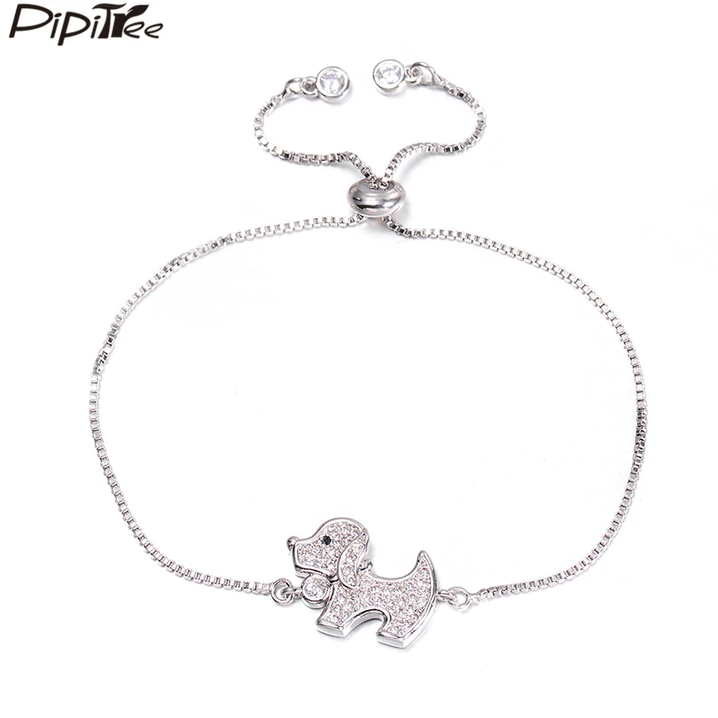 Милые детские медные ювелирные изделия Pipitree с кубическим цирконием для щенков