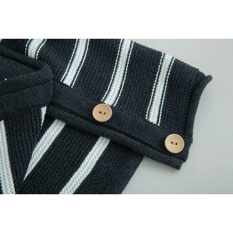 2019 Spring Autumn Girls Boys Horizontal Stripes Cardigan Coat + Shorts Kids Clothes Outfits Suits Children Clothing Sets | Детская