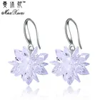 Женские посеребренные серьги-подвески в виде снежинки, ювелирные изделия, подарок на день рождения, 2021