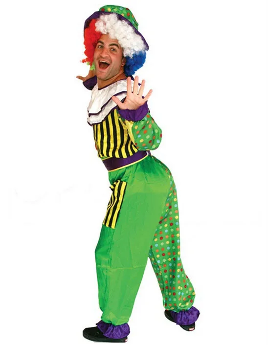 

Free shipping!!The funny adult green clown costume, Christmas Halloween costumes costume party dress up clothes