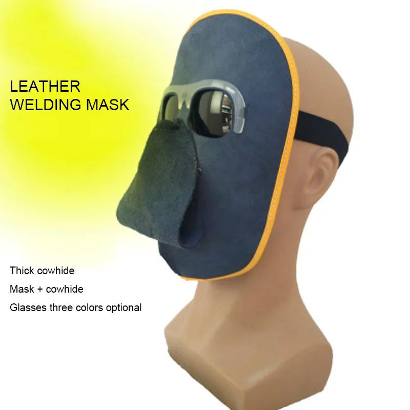 

Welding Mask Welding Neck Mask Safety Protection Mask Head-mounted Leather Protective Mask Anti-glare Smooth And Smooth