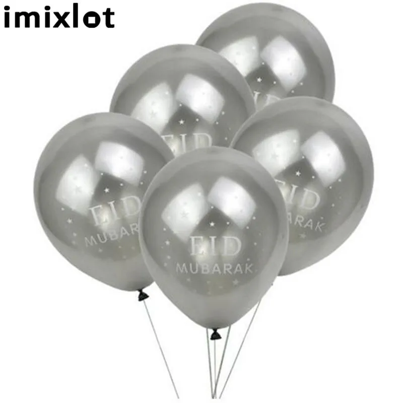Imixlot 10 шт Серебряный Золотой цвет с алфавитным узором латексный воздушный шарик