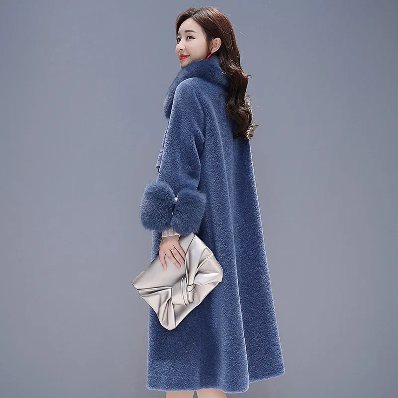 Зимняя женская верхняя одежда новинка 2018 средней длины однобортное свободное