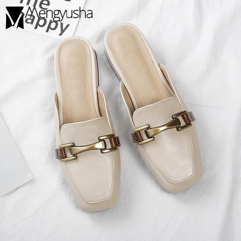 Женские сандалии-гладиаторы на толстом каблуке шлепанцы без задника квадратный