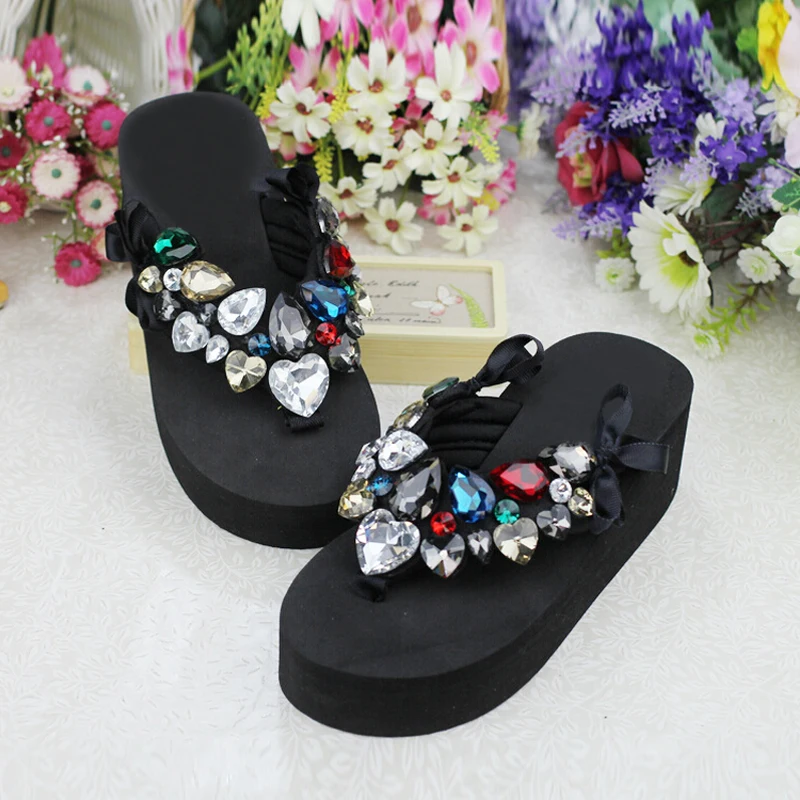 Прямая поставка Летние сандалии на платформе Криперы толстой мягкой подошве