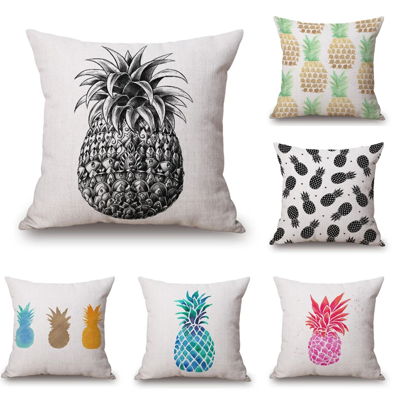 Ручная роспись ананасы иллюстрации декоративная подушка чехол для телефона на