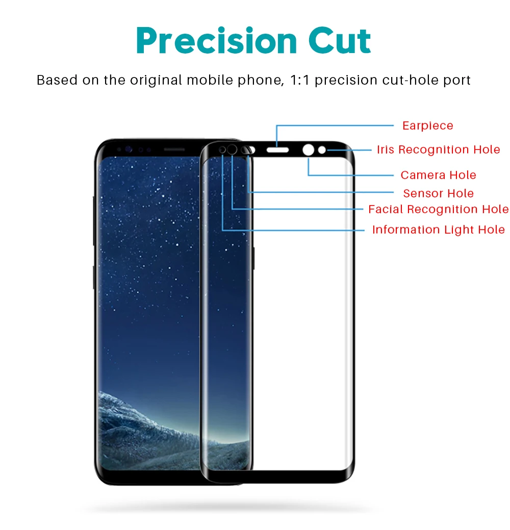 Закаленное стекло пленка для samsung Galaxy Note 8 9 S9 S8 Plus S7 Edge 9D полный закругленный протектор экрана для samsung A6 A8 Plus