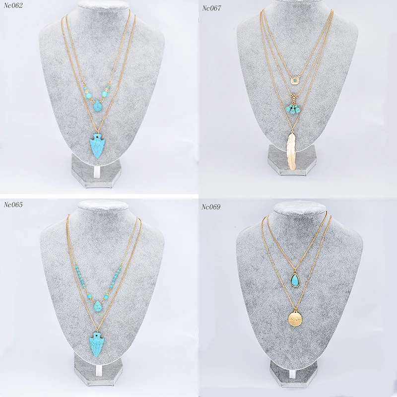 

Long Bohemian Beads Necklaces & Pendants for Women Boho Vintage Accessories Statement Stone Colar Ethnic Jewelry Nc062-69