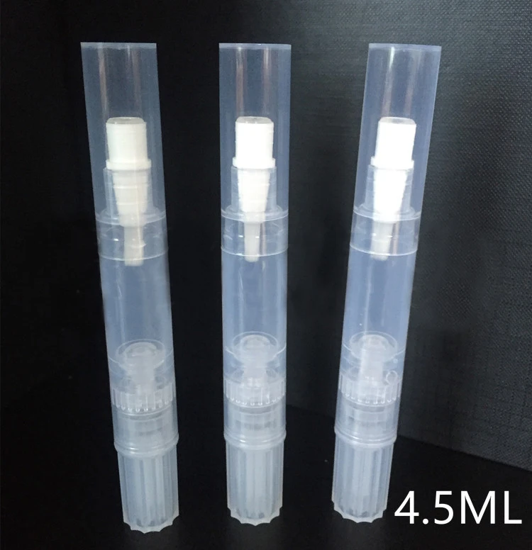 

30pcs/lot 4.5ml Clear PP automatic rotating mascara revitalash pen lip gloss bottle brillant tube teeth whitening pen portable