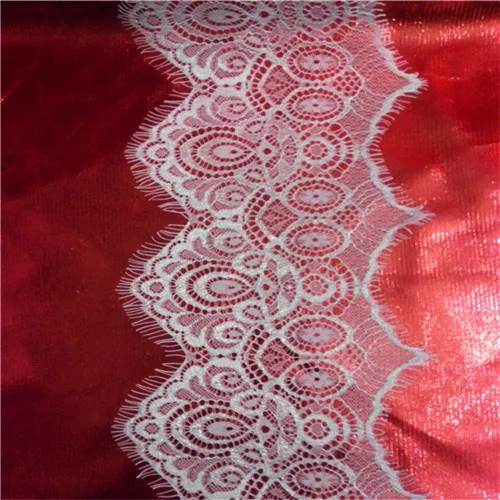 white 3 ярдов/партия кружевная ткань для ресниц 12,5 см DIY декоративная Высококачественная мягкая нейлоновая кружевная ткань для свадебного платья - Цвет: white