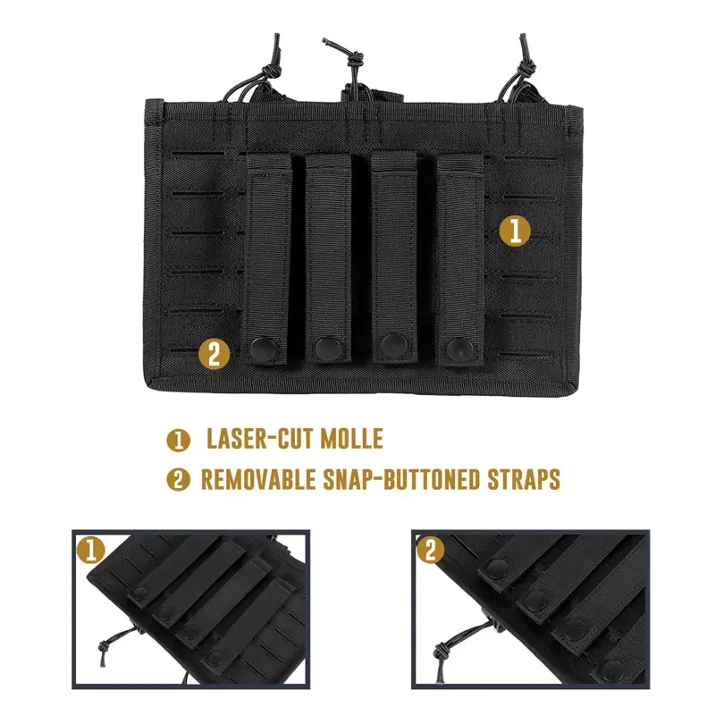 OneTigris MOLLE Lasercut Triple Rifle Mag Pouch Tactical Magazine для 5 56/7 62 Mags идеально подходит AR/AK и т.