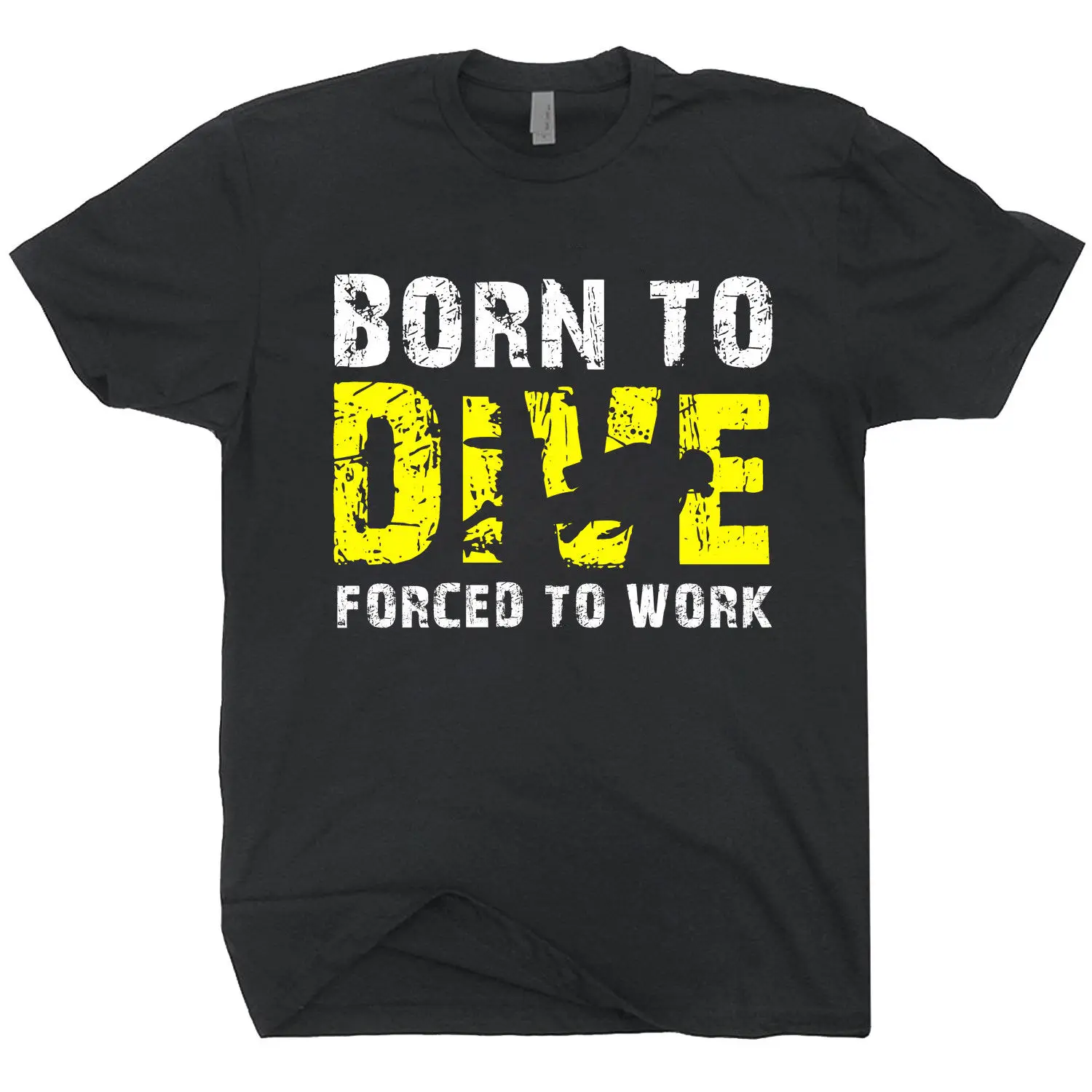 

2018 Fashion Summer sale Born Dive Forced Work T-shirt Scuba Divings Shirt Snorkeling Shirt Tee shirt
