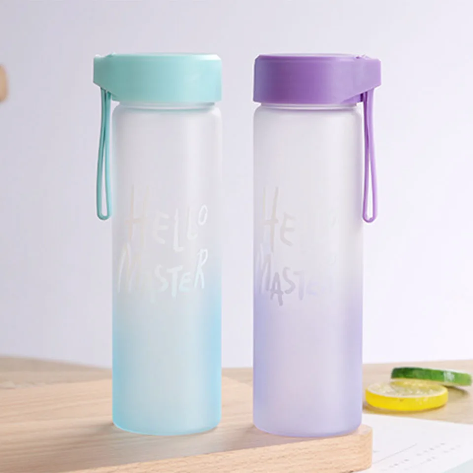 Transhome пластиковая бутылка для воды Bpa Free Цветные бутылки с молоком 500 мл