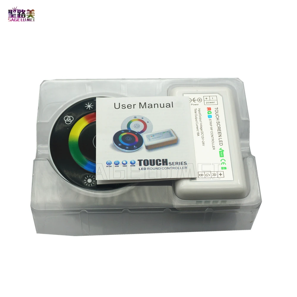 1 шт. светодиодный сенсорный круглый RGB контроллер DC12V DC24V 18A 7 ключей RF пульт