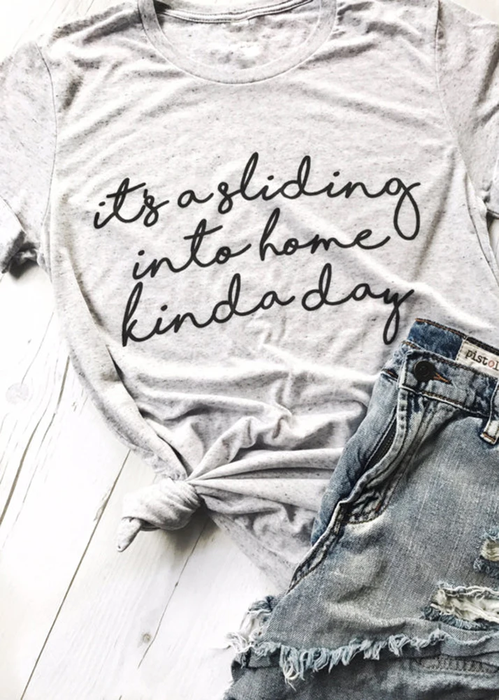 Baseball Mom Shirts Softball For Women Game Day Shirt Its A Sliding Into Home Kinda Female Casual Tops | Женская одежда