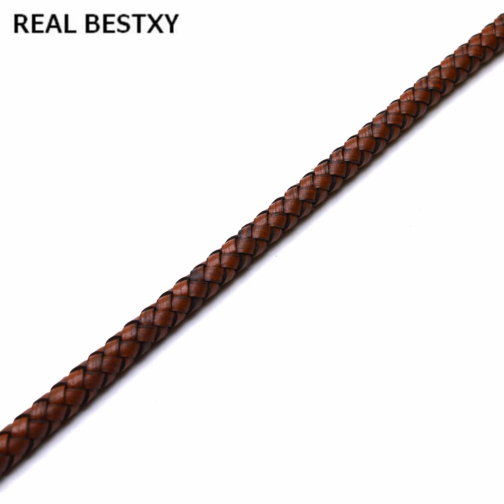 Кожаный шнур BESTXY из 100% натуральной кожи круглый веревка для рукоделия ожерелье