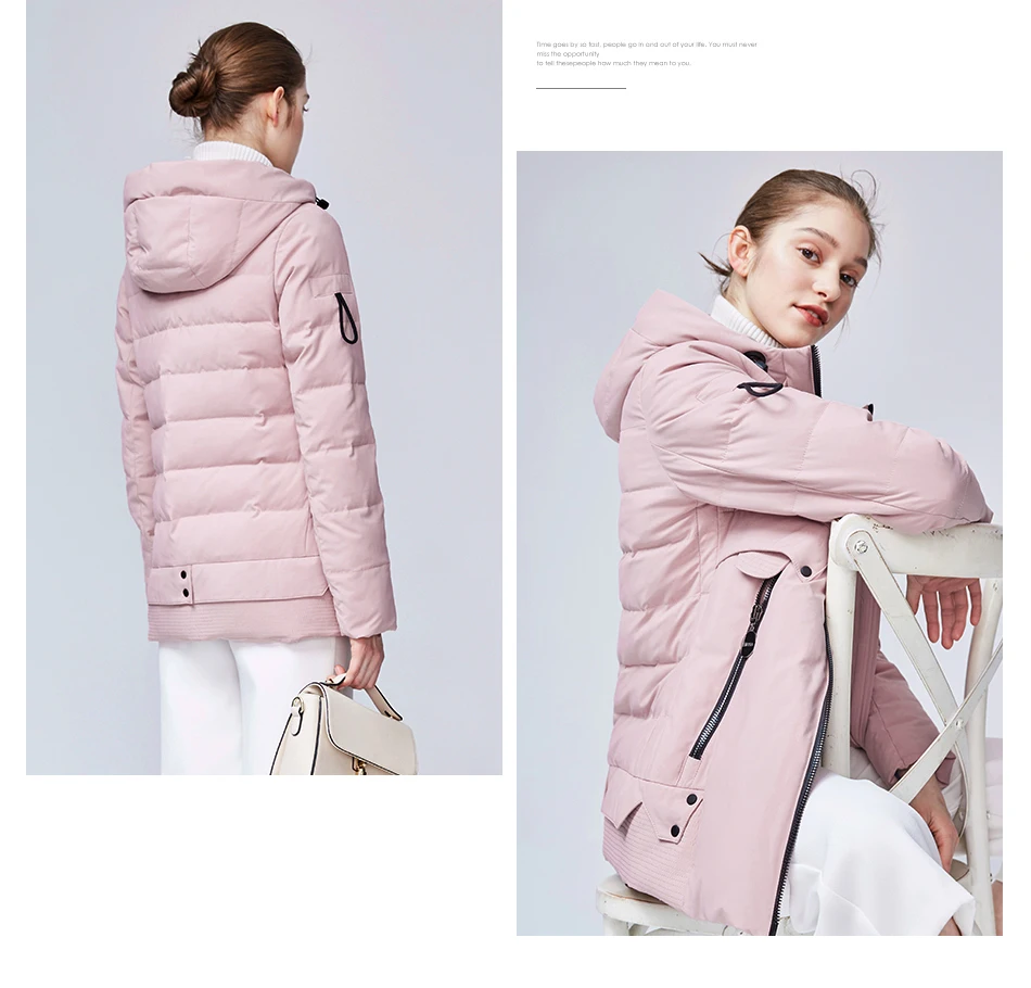 EURASIA New Brand Hooded Womens Winter Coat Full Jacket Thick Parkas Zipper Sustans Lady Jackets Outerwear Green YD1860