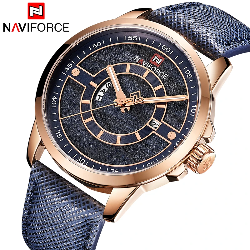 Часы наручные NAVIFORCE Мужские кварцевые спортивные водонепроницаемые брендовые