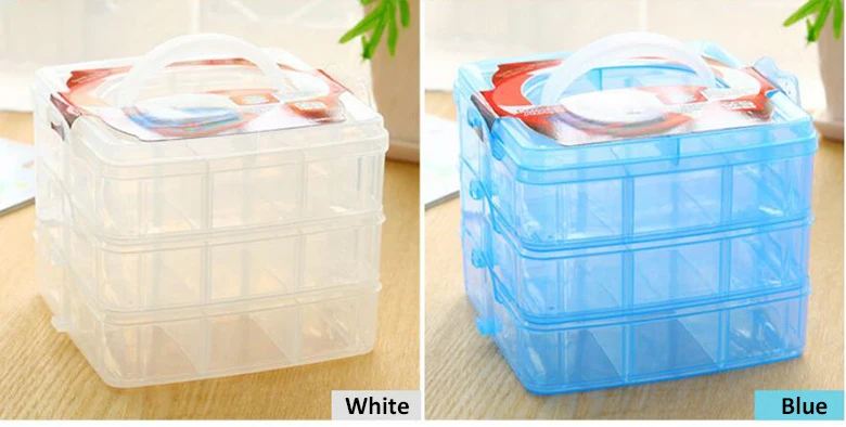 Портативный 18 прозрачные сетки пластиковые ювелирные изделия косметический