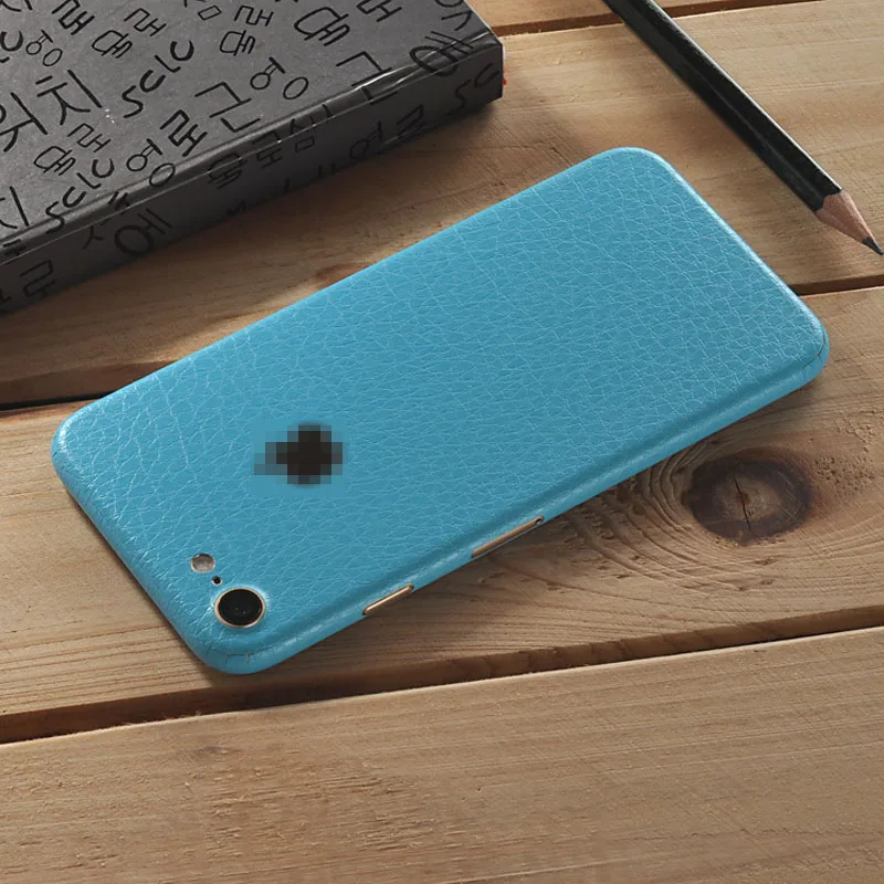 Кожаная наклейка с узором для iPhone 6, 6 S, 7, 8 Plus, X, задняя пленка, тонкая защитная крышка, задняя декоративная наклейка