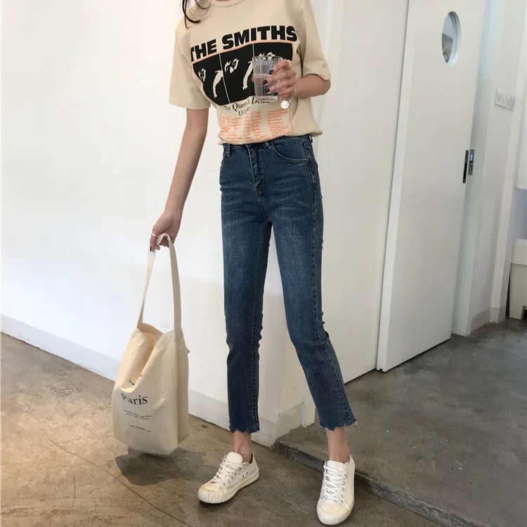 Джинсы Joker женские прямые с высокой талией повседневные брюки из денима в