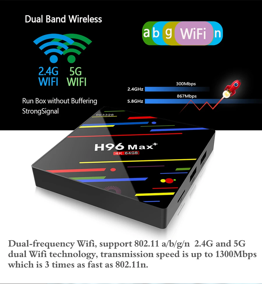Глобальная Android Smart tv Box голосовой пульт дистанционного управления Google Assistant RK3328 4G 64G ТВ приемник 4K Wifi медиаплеер Play Store телеприставка