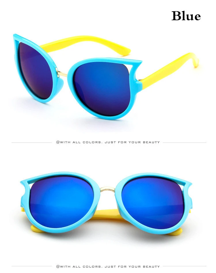 Кошачий глаз солнцезащитные очки детские силиконовые очки гибкие резиновые очки