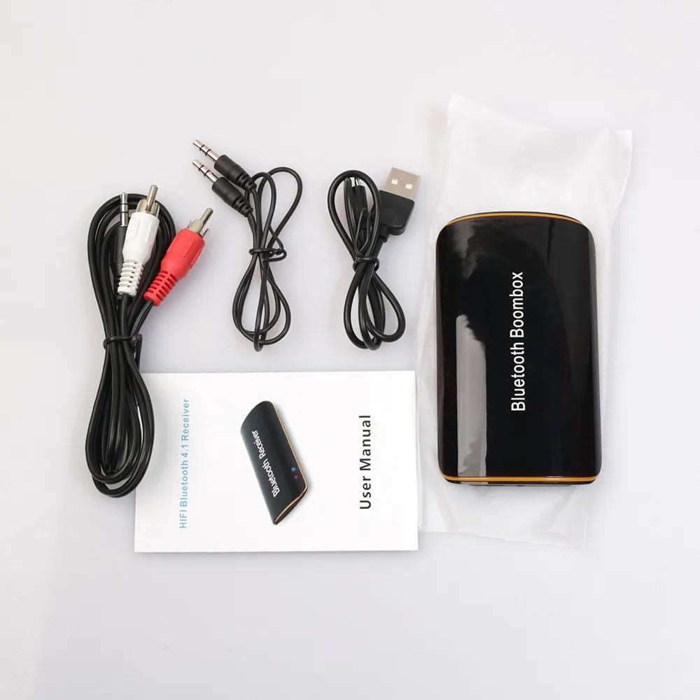 Беспроводной Bluetooth приемник аудио Музыкальная Коробка аудио адаптер 3,5 мм RCA к Hifi динамик AUX домашняя аудиосистема BHB2S