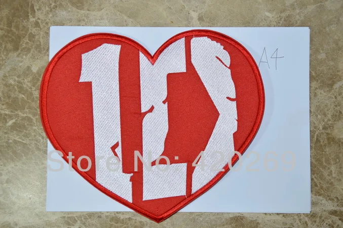 

BIG ! 10 inch ~ ONE DIRECTION Music Band ~British Irish LOVE YOU 100% Iron On/Sew On Patch Tshirt MOTIF APPLIQUE Rock Punk Badge