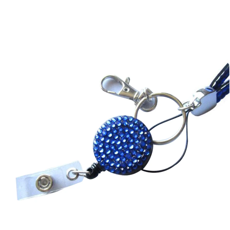 Plastic Retractable Badge Reel ID Card Holder Stationary Pull Key Name Tag Holders Round Translucent Buckle|Бейджи и аксессуары| |