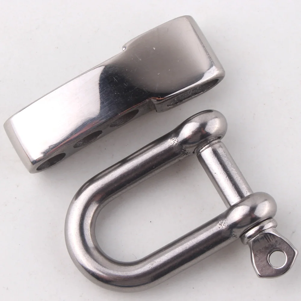 YoouPara Adjustable U Type Buckle Stainless Anchor Shackle Carabiner for Survival Paracord Bracelet Outdoor Climing Rope Buckles | Спорт и