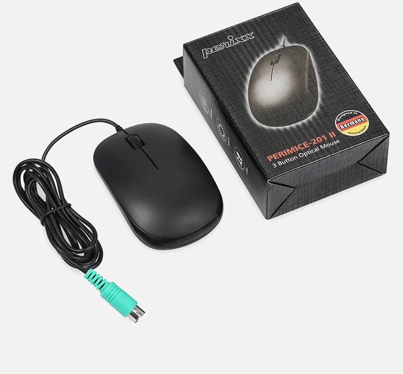 Оригинальная немецкая мышь Perixx PERIMICE-201 II USB/PS/2 интерфейс 1000 точек/дюйм оптическая мышь