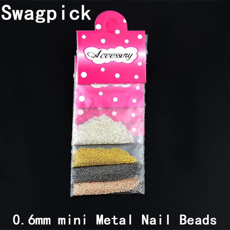 Swagpick 1 мешок 0 6 мм мини икры из розового золота черного Серебряного и золотого