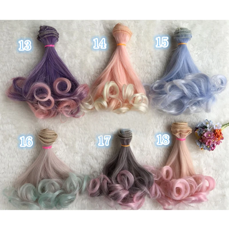Трессы для кукол Модный 15*100 см DIY мини-трессы кукольный парик высокотемпературный материал прямой парик для волос для BJD высокотемпературные аксессуары для кукол трессы для куклы 15cm волосы для кукол
