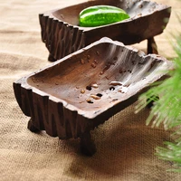 creative handmade natural wooden soap dish tray holder storage rack wood soap box for bath shower bathroom home hotel jj157