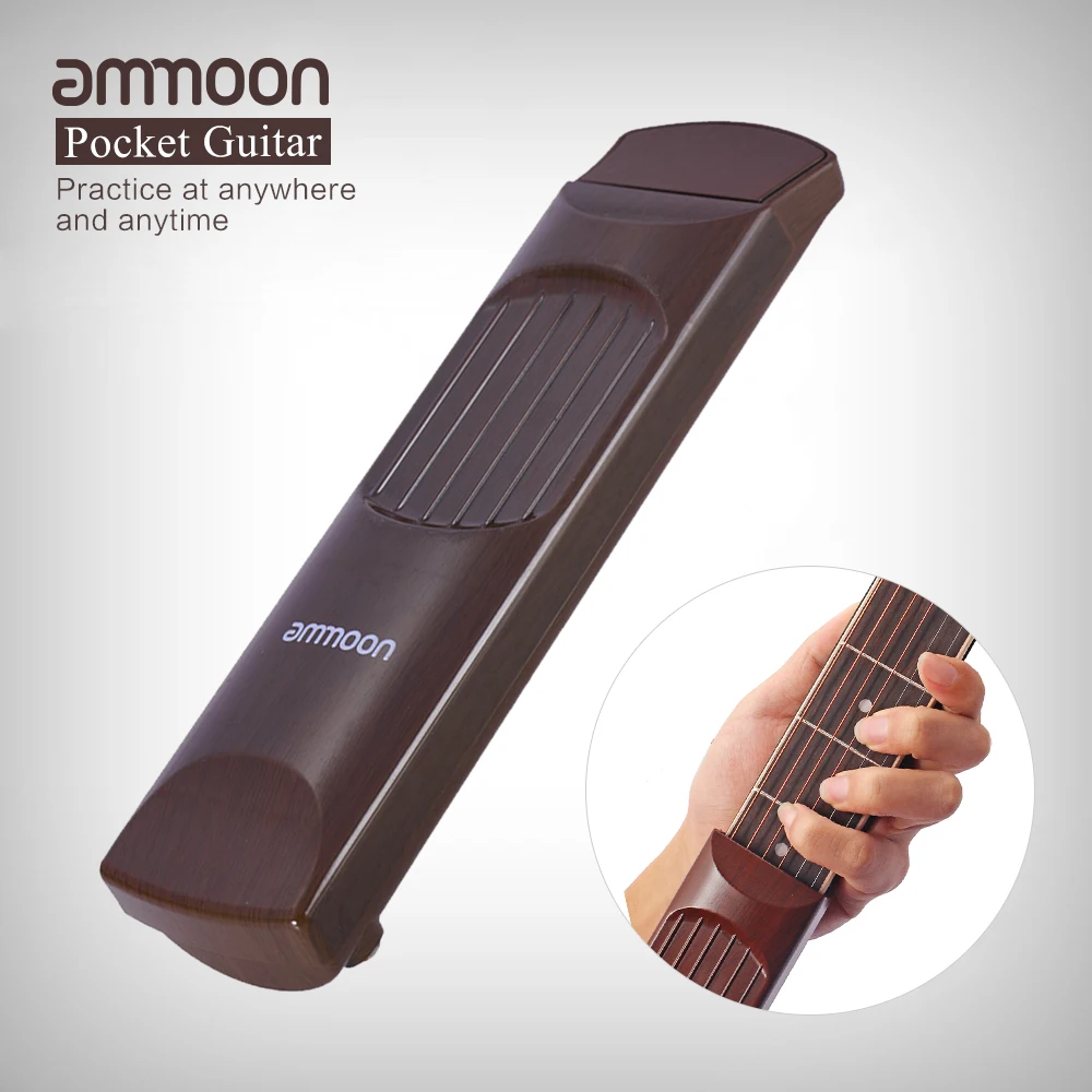 Ammoon Портативный карман акустической гитары Практика Инструмент гаджет аккорд