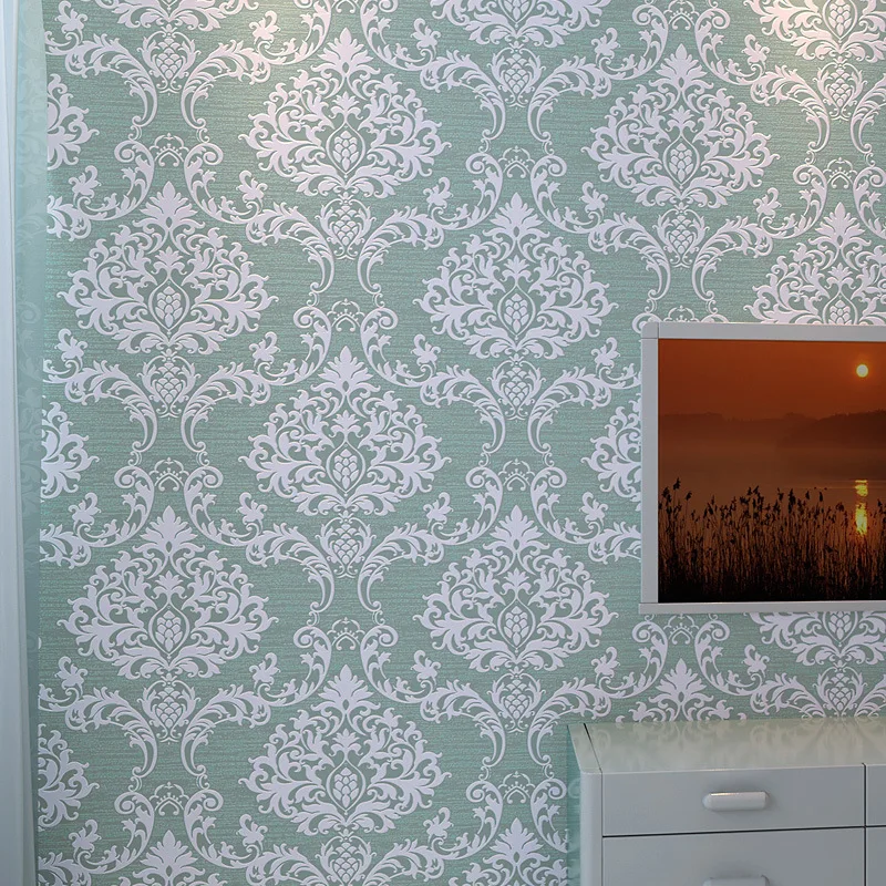 Дамасская ткань в европейском стиле Промытые толстые стереоскопические 3d обои