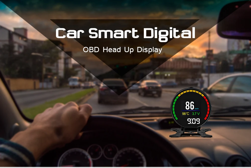 P15 Портативный автомобилей Head Up Дисплей OBD2 2 84 дюймов HUD Smart Digital автомобиля OBD