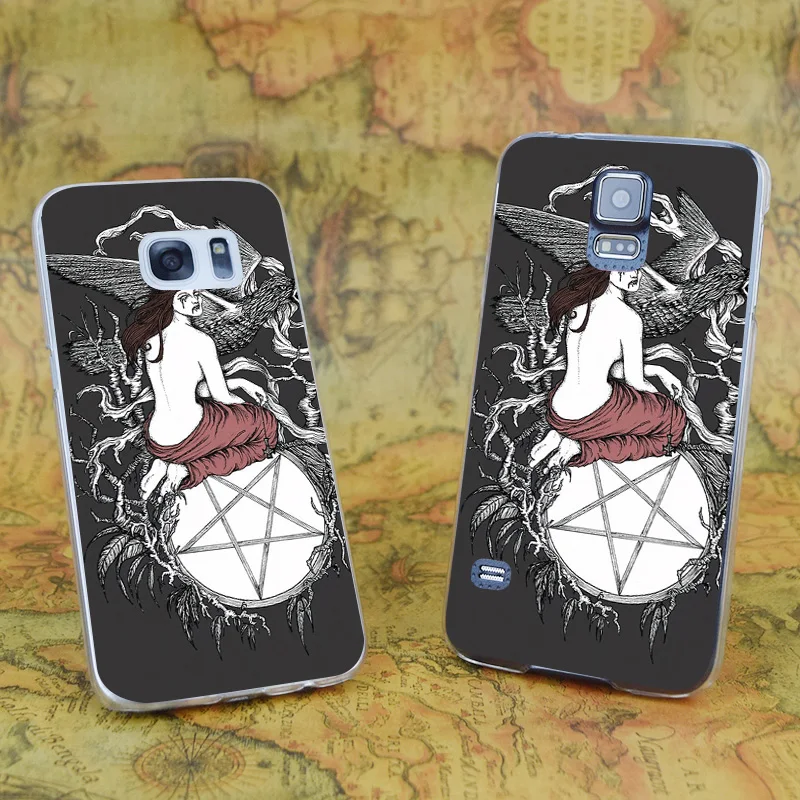 E1030 Satan Girl Transparent Hard PC Case Cover For Samsung Galaxy Note S 3 4 5 6 7 8 9 Mini Edge Plus |