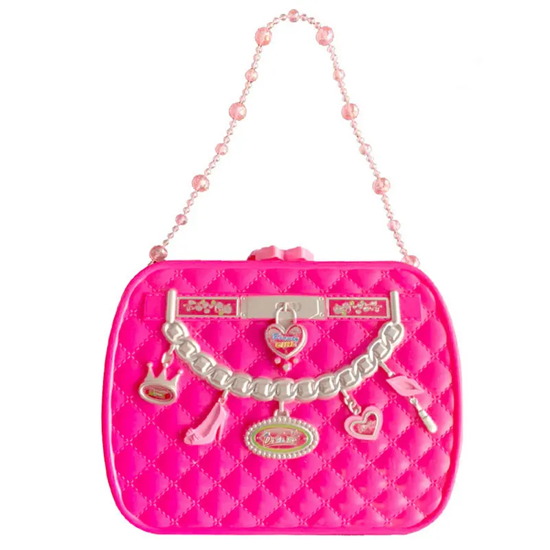 rose red Набор детских игрушек для макияжа, косметическая коробка для путешествий, ролевые игры, принцесса, розовый макияж, безопасность красоты, нетоксичный набор игрушек для девочек - Цвет: rose red