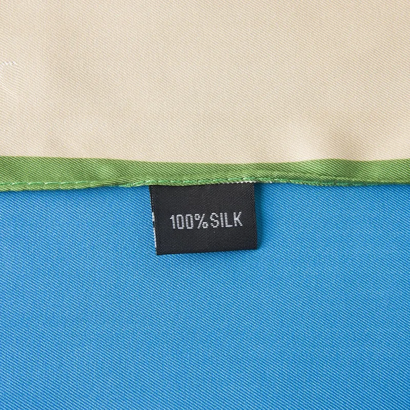 Женский квадратный шарф с принтом морских цветов из 100% шелка|silk square scarf|square scarfwomen