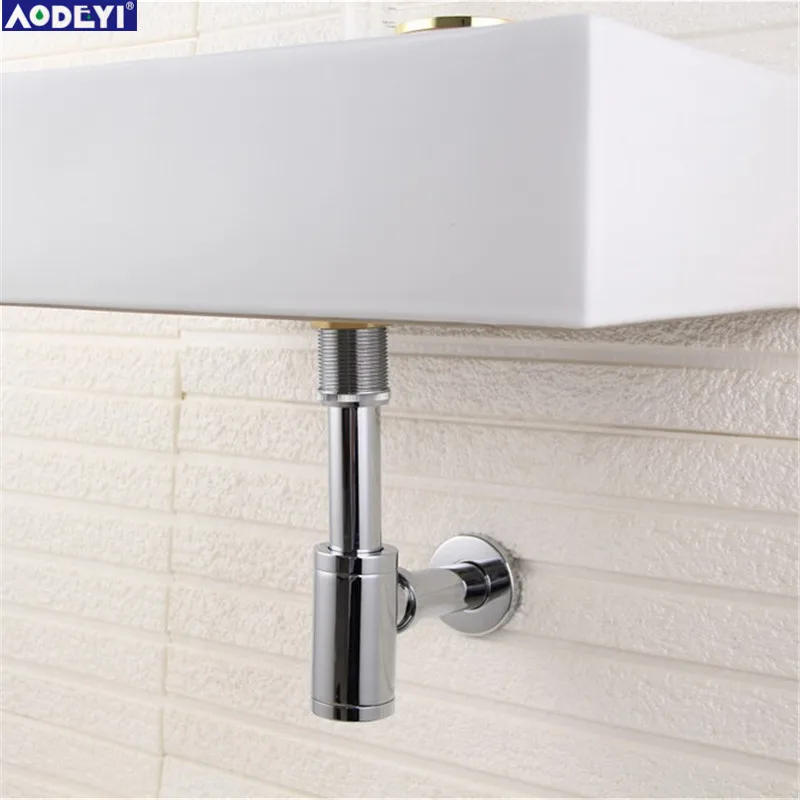 Pop Up Drain Button Bathroom Sink Plug Drainer Siphon Waste Wash Basin Stopper Kit Washbasin Pipe Black Brushed Gold Brass images - 6