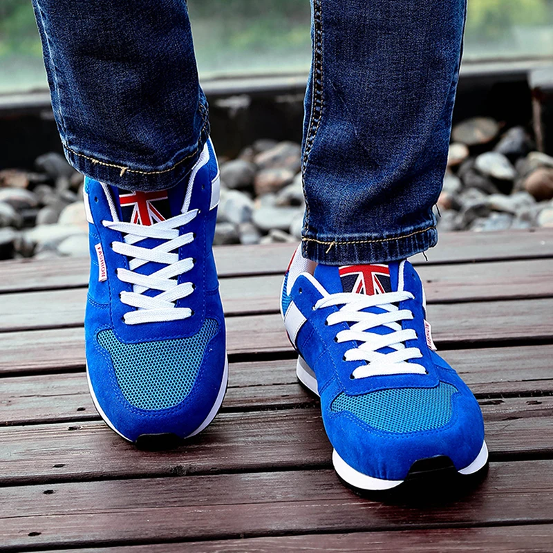 1pair New Fashion Style Sweety Running Shoes For Men Lace-up Trainers Zapatillas Casual Male Outdoor Men's | Обувь