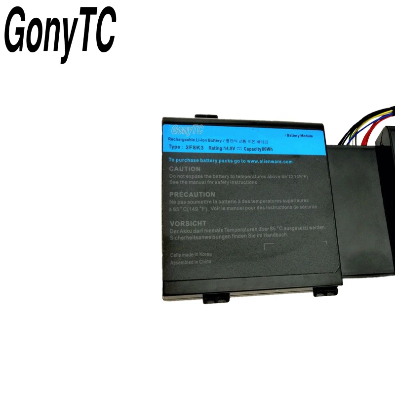 Оригинальная батарея для ноутбука 2F8K3 DELL Alienware 17 18(ALW18D 1788) M18X M17X R5 R3 0KJ2PX G33TT 14 8 в 86