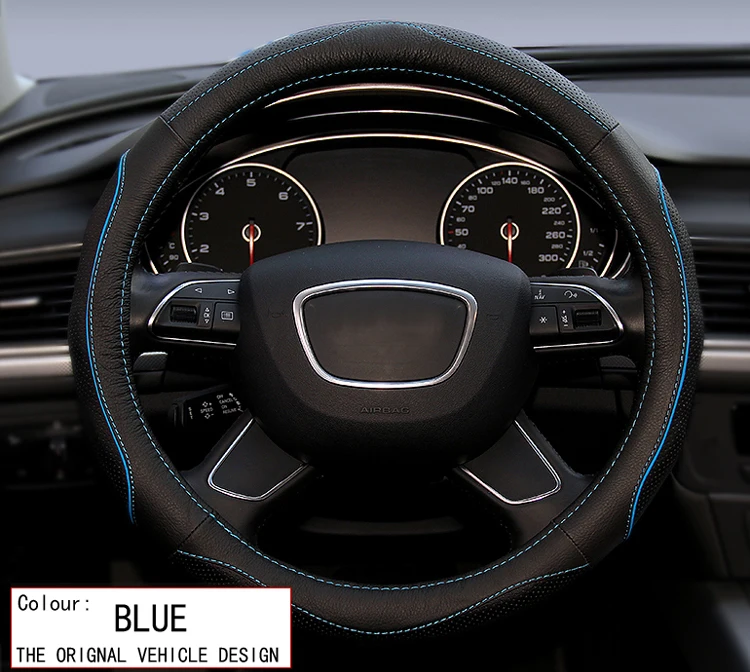 Лидер продаж Кожаные чехлы на руль автомобиля подходит для 95% г. Стайлинг