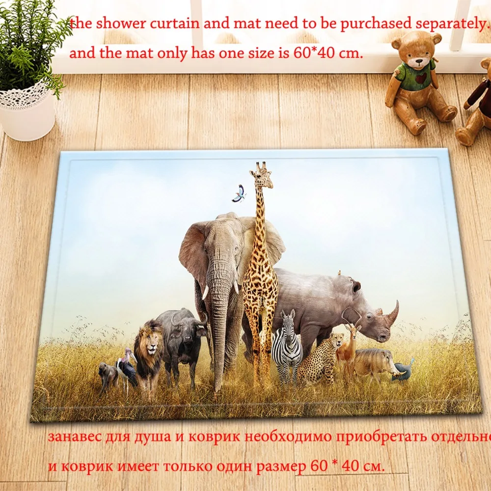 Водонепроницаемая душевая занавеска LB из полиэстера с 12 крючками | Дом и сад