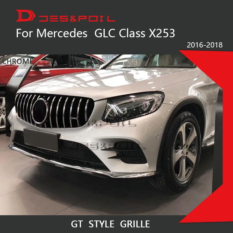 Для Mercedes Benz GLC Class X253 GT решетка Вертикальный стиль передний бампер гоночный гриль- купе внедорожник GLC43 GLC200 GLC260