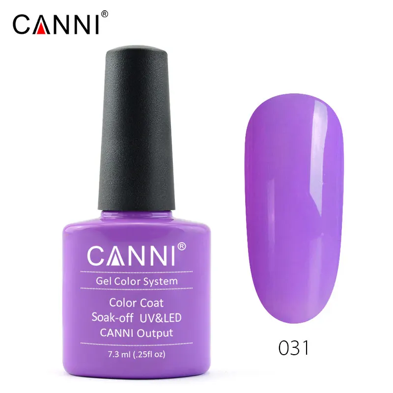CANNI бренд полный гель для ногтей УФ-светодиодный, быстро сохнут, Лаки резиновая основа для долговечная без вытирания яркие блестящие верхнего покрытия УФ-гель для ногтей - Цвет: 031