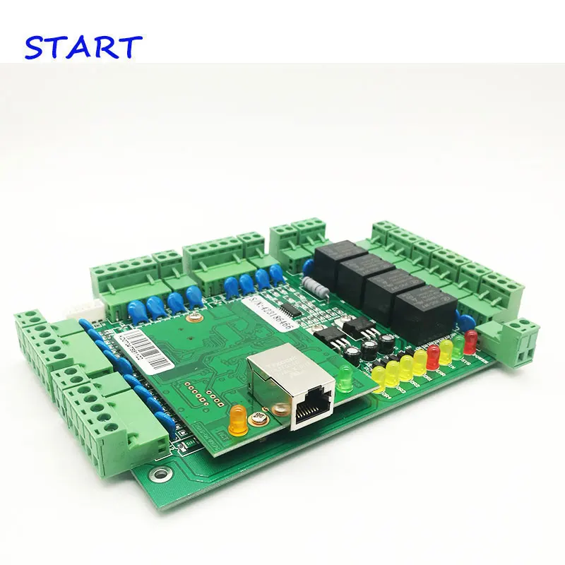

Wiegand Four door Lock Access Controller RFID Card access control board TCP/IP Multi Door Security Access Control System T04
